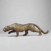 IGNATIUS CHINYANI (ZIMBABWE) SCULPTURAL LEOPARD.