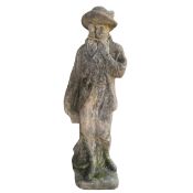 STATUE OF A GENTLEMAN IN 17TH CENTURY DRESS.