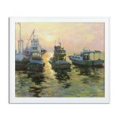 MIKHAIL ZHAROV (21ST CENTURY). SUNSET IN HARBOUR (2008).
