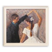 SERGUE GATINE (1923-2001). DANCE LESSON 1960.