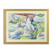 ANNA CHEREDNICHENKO (1917-2003). CHICKEN YARD 1964.