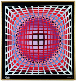 VICTOR VASARELY. OP ART ON SILK.