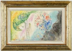 MARC CHAGALL. THE ENCHANTED CASTLE. (d)