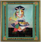 AFTER PABLO PICASSO. PALOMA ON COTTON.