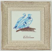 AFTER PABLO PICASSO. DEUX OISEAU.
