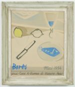 FRANCISCO BORES. FISH & TWO LEMONS LITHOGRAPH. (d)