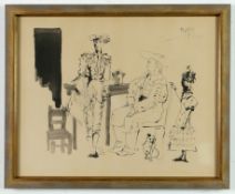 PABLO PICASSO. DEUX PICADORS ET FEMME. (d)