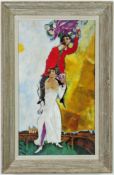 AFTER MARC CHAGALL. PORTRAIT WITH A GLASS OF WINE.