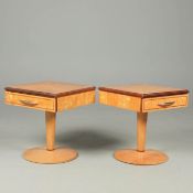 ART DECO STYLE SIDE TABLES, A PAIR.