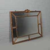 EARLY 20TH CENTURY GILTWOOD AND GESSO WALL MIRROR.