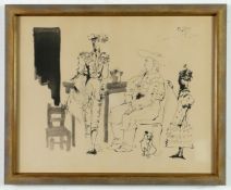 PABLO PICASSO. DEUX PICADORS ET FEMME. (d)