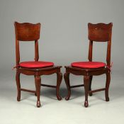 ANGLO-INDIAN STYLE SIDE CHAIRS, A PAIR.