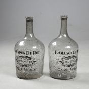 VINTAGE STYLE BOTTLES, A PAIR.