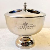 POLISHED METAL FOUR BOTTLE CHAMPAGNE COOLER.