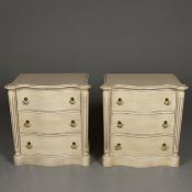 FRENCH STYLE CHEST OF DRAWERS, A PAIR.