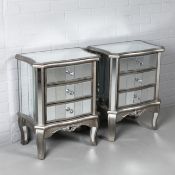 FRENCH STYLE SIDE CHESTS, A PAIR.
