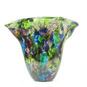 MURANO STYLE GLASS VASE.