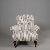 VICTORIAN WALNUT ARMCHAIR BY GREGORY & CO.