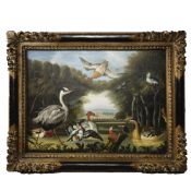 IN THE MANNER OF MARMADUKE CRADOCK (BRITISH 1660-1717) ASSEMBLY OF BIRDS IN A PARKLAND SETTING