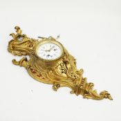 A LATE 19TH CENTURY FRENCH ORMOLU CARTEL CLOCK.