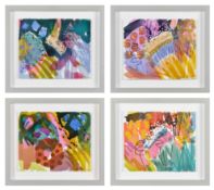 TESSA PEARSON PINK PRARIE SPIRAL, ORANGE PRARIE SPIRAL 2, GARDEN DXREAM 3 & UNTITLED (4)
