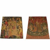 TWO MEDIEVAL DESIGN TAPESTRIES