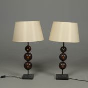 A PAIR OF LAWN BOWLS LAMPS. (2)