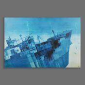 STEPHEN GRIMES (1927-1988). BOAT BLUE.