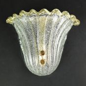1960s ITALIAN BAROVIER & TOSO GRANIGLIA MURANO GLASS WALL LIGHT