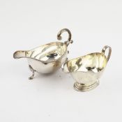 TWO SILVER SAUCE BOATS