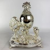 VICTORIAN STYLE EGG CRUET SET.