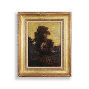 GEORGE INNESS (AMERICAN 1825-1894) SUNSET