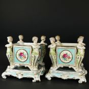 A PAIR OF SERVES STYLE JARDINIERES. (2)