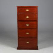 VICTORIAN MAHOGANY TALL CHEST.