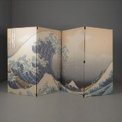 AFTER HOKUSAI. THE GREAT WAVE OFF KANAGAWA FLOOR SCREEN.