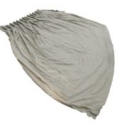 CURTAINS, A PAIR, GREY LINEN STYLE