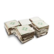 A QUANTITY OF FIFTY-FIVE ITALIAN TILES (55)