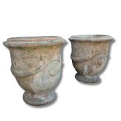 ANDUZE STYLE PLANTERS, A PAIR