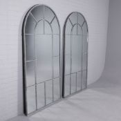 ARCHITECTURAL ARCH TOP GARDEN WALL MIRRORS (2)