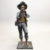 SCULPTUAL WATER FOUNTAIN OF BOY PLAYING FLUTE.