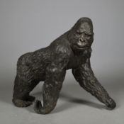 CAST BRONZE GORILLA