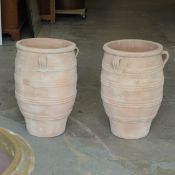 TERRACOTTA AMPHORA STYLE URNS, A PAIR