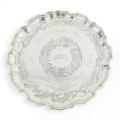 AN ASIAN SILVER SALVER