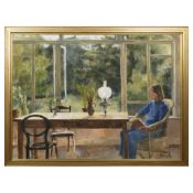 IN THE MANNER OF DAVID HOCKNEY LADY READING