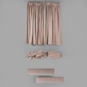 CURTAINS, TWO PAIRS, PLUS TWO PELMETS (6)