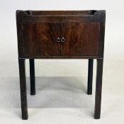 GEORGE III MAHOGANY BEDSIDE CABINET