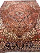 ANTIQUE PERSIAN HERIZ CARPET