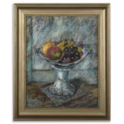 20TH CENTURY IMPRESSIONIST SCHOOL STILL LIFE WITH BOWL OF FRUIT