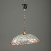 1970s ITALIAN BAROVIER & TOSO MURANO GLASS PENDANT LIGHT