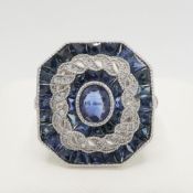 A PLATINUM SQUARE RING